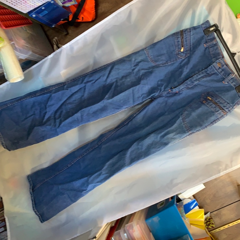Retro denim pants